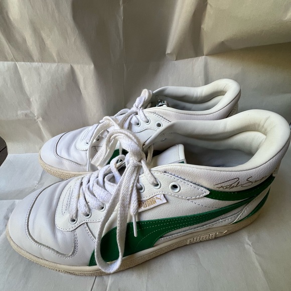 Puma Men’s Ralph Sampson Lo White and Green Sneakers Size 13 EUC! - Picture 1 of 16